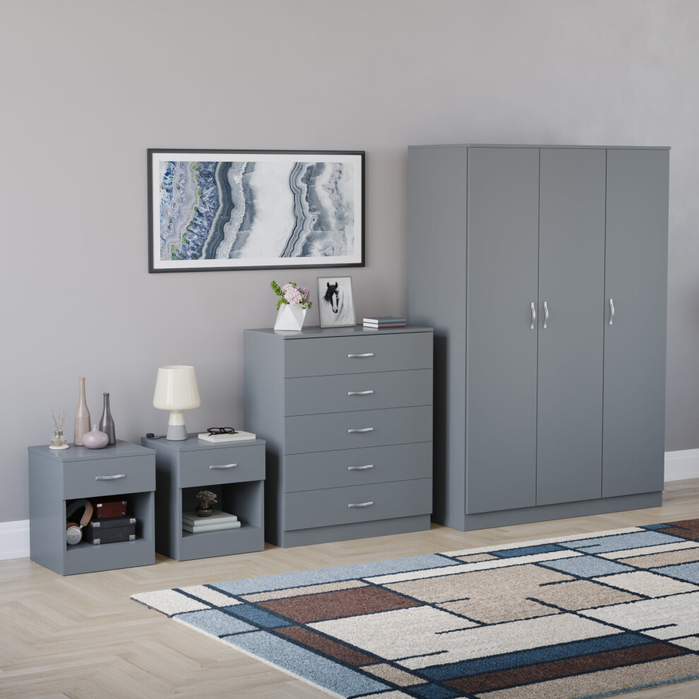 (Grey) Riano 4 Piece Bedroom Set 8