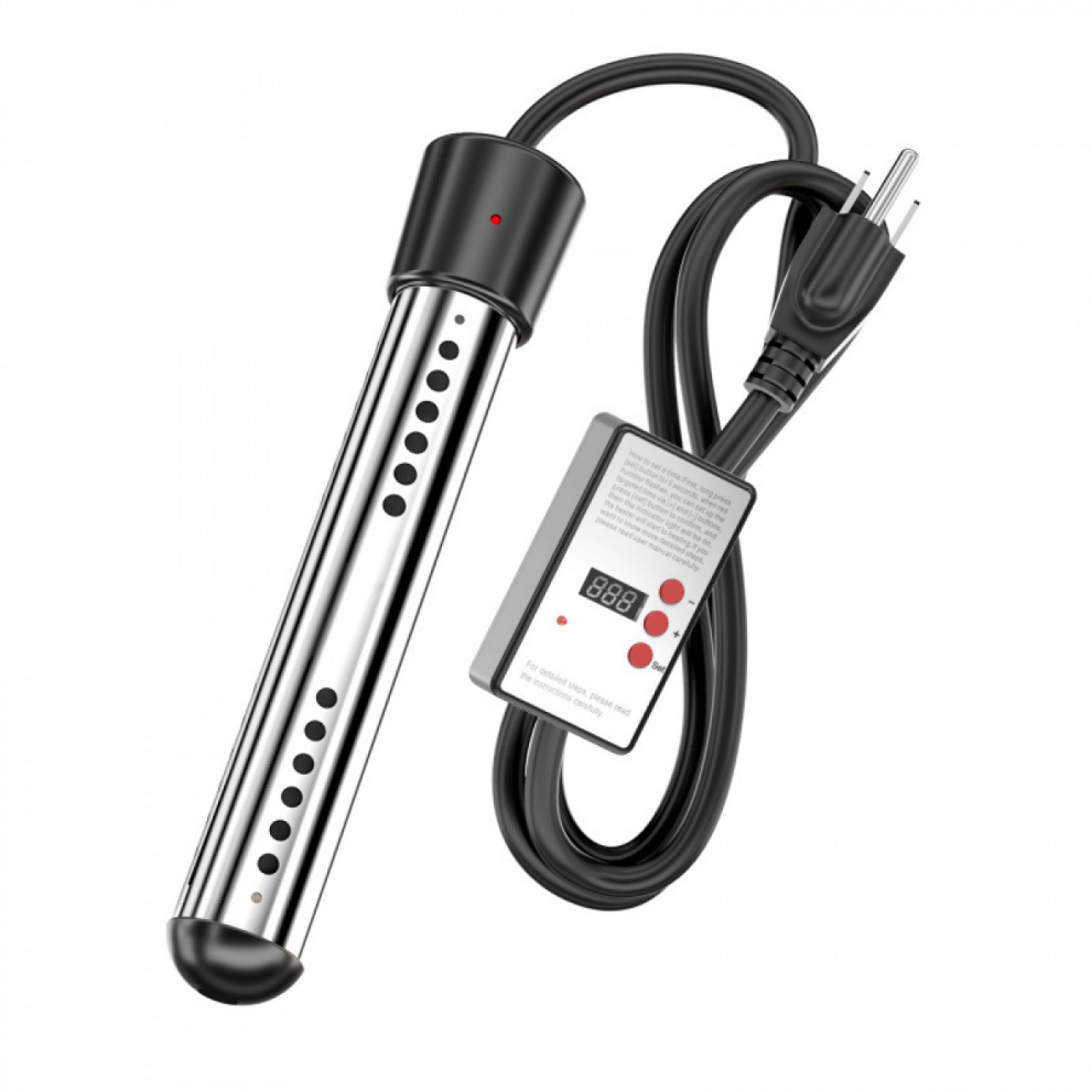 3000W Submersible Pool Heater with Timer - Fast Heating for Baths, CE Certified Stainless Steel