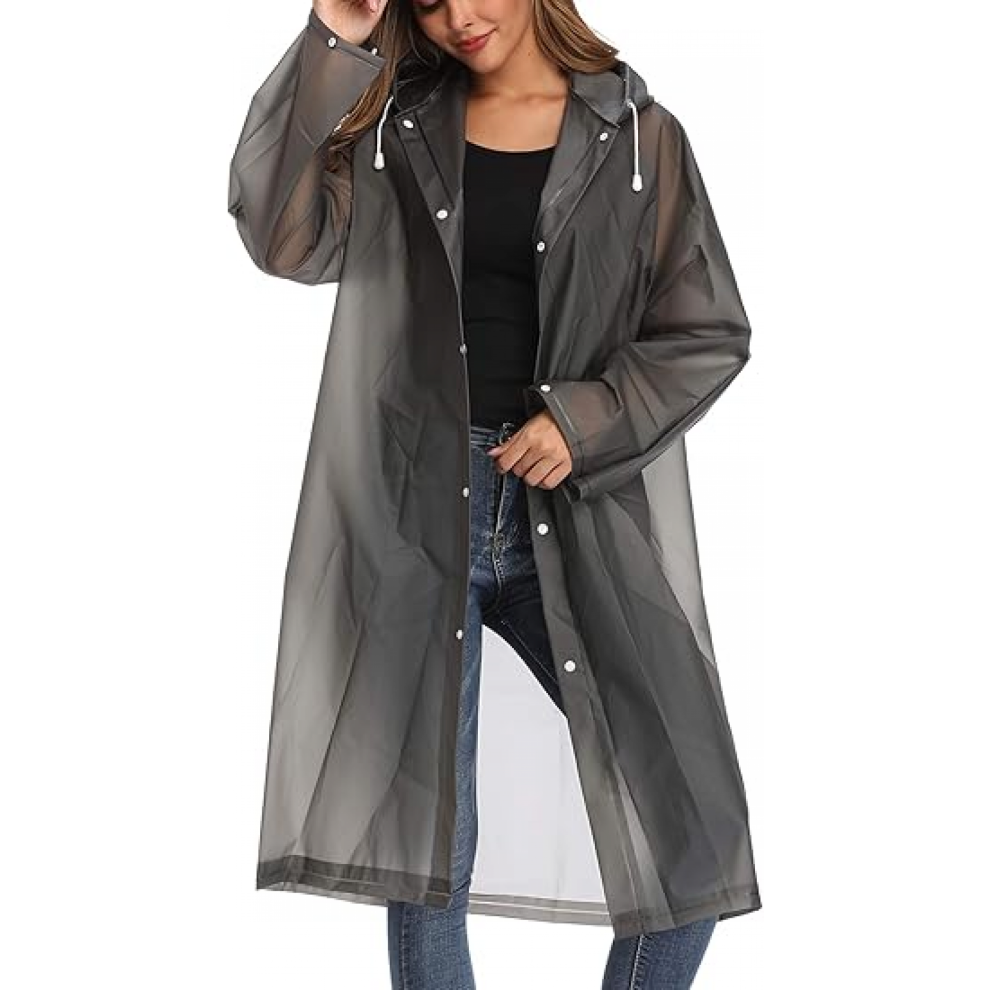UNIQUEBELLA Imperméable EVA Voyage Transparent Poncho de Pluie Accessoires de Pluie pour Hommes et Femmes Vêtements de Pluie Cape de Pl