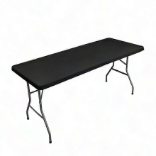 (zwart-183x76cm) Herbruikbare opvouwbare picknicktafelhoes - Stevige rechthoekige patiotafelkleedbeschermer