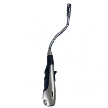 (Rich Money) Flexible Neck Butane Refillable Lighter Heavy Duty Metal Outdoor Camping Lighter for Outdoor BBQ Camping