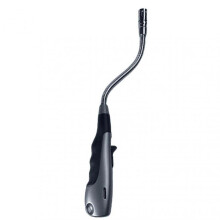 (Gray Black) Flexible Neck Butane Refillable Lighter Heavy Duty Metal Outdoor Camping Lighter for Outdoor BBQ Camping