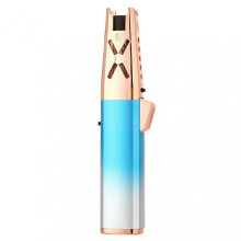 (C) Metal Jet-Lighter Compact Portable Blue Flames Torches Lighter for Camping Lighting