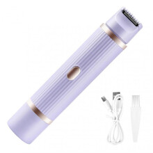 (C, Purple) Waterproof Electric Shaver for Women Smoothes Silky Wet/Dry Face Body Epilator for Legs Armpits