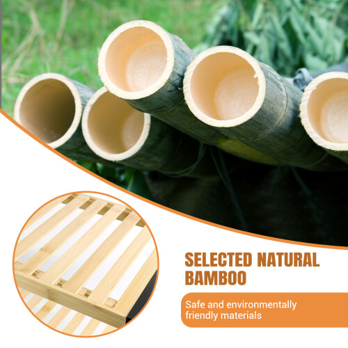 3 Tier Natural Bamboo Shoe Rack with Easy Assembly & Strong Stand Space Saving for Home Dormitory 2
