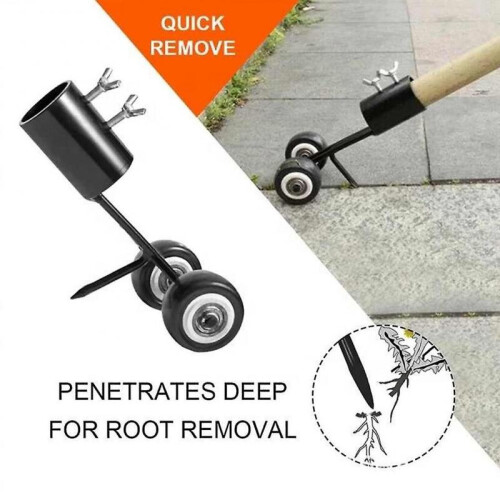 (A) Gardening Weeder Roller Tool with Hook Durable Sturdy Gardening Tool for Courtyards Weeds 2