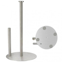 (Silver) Stainless Steel Tissue Holder Kitchen Roll Paper Holder Wrap Storage Rack Punch-Free Kitchen Tissue Holder Countertop Tissue Holder