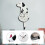 (Cc009 Black) Dog Shape Pendulum Wall Clock Creative Acrylic Wall Clock with Wagging Tail Home Decor Silent 4