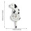 (Cc009 Black) Dog Shape Pendulum Wall Clock Creative Acrylic Wall Clock with Wagging Tail Home Decor Silent 3