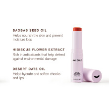ΏAMI COL? Desert Date Cream Multistick Lip and Cheek Tint (Flame) tinte labial hidratante tinte de labios y mejillas color natural de labios