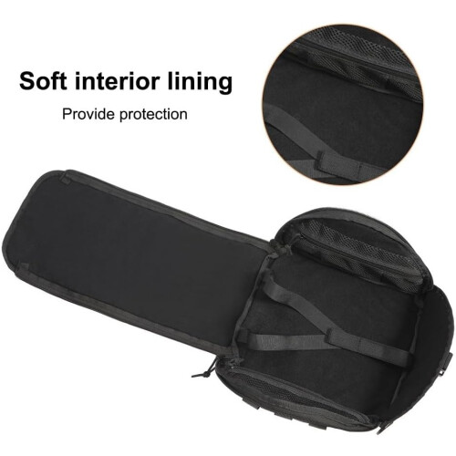 Tactical Helmet Bag,,, Padded Storage, Molle Clamshell, Black 2