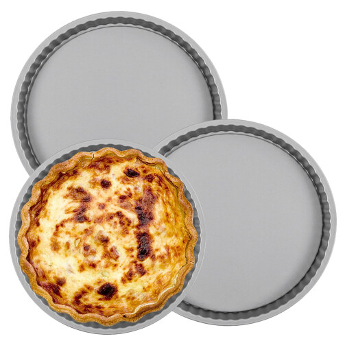 1 x Round Quiche Flan Tin (23.5cm) With Non-Stick Coating