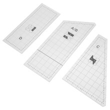 DIY sewing template acrylic transparent 20X7.5cm