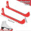 (Red) 4Pcs Adjustable Ice Skate Blade Guards - Hockey Skate Protector Covers for Ice Skating 2
