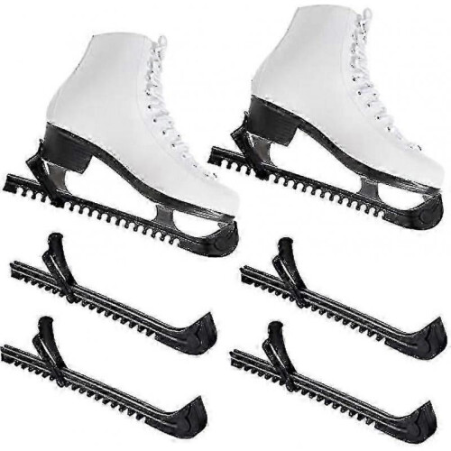(Blue) 4Pcs Adjustable Ice Skate Blade Guards - Hockey Skate Protector Covers for Ice Skating 1