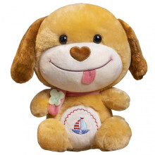 (Light Brown) 30cm Scarf Dog Plush Dolls Soft Tactile Plush Dog Doll Suitable for Children Kid Baby