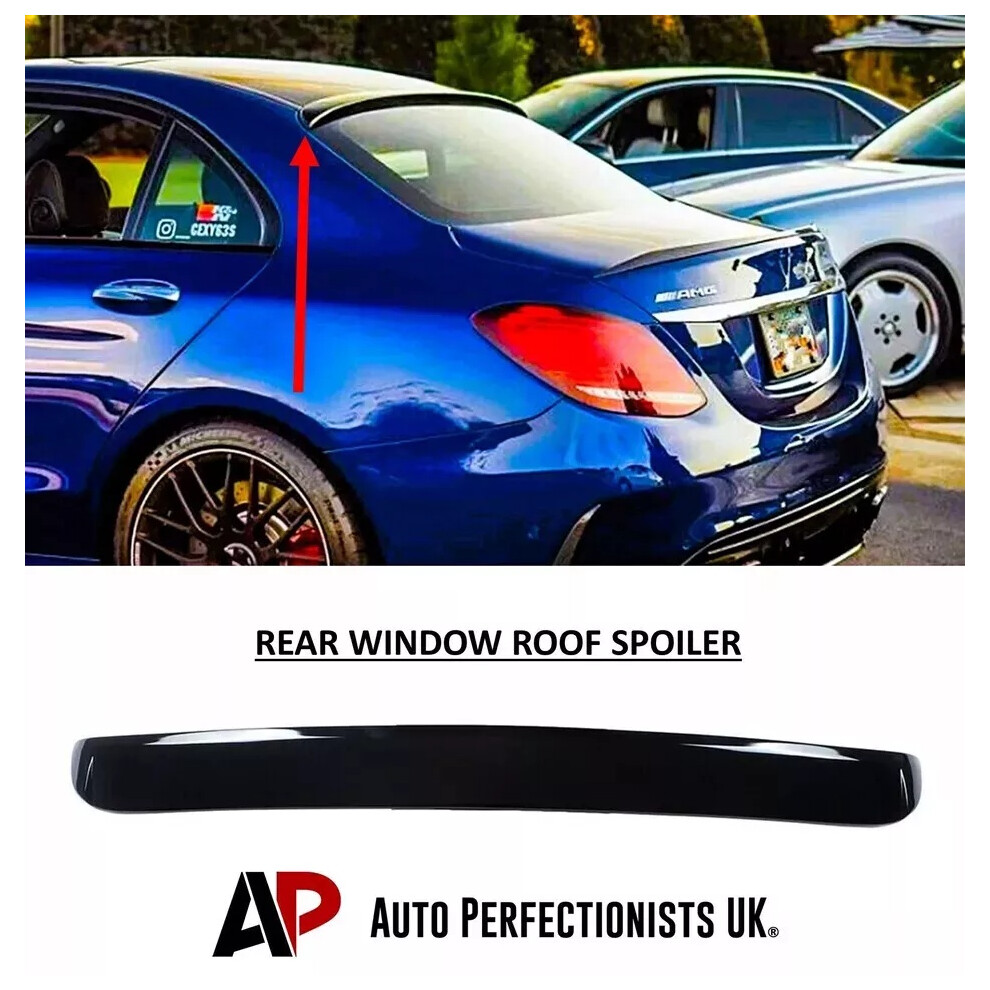 For Mercedes C Class W205 Rear Roof Window Spoiler Lip Wing Body Kit Black 5061072661259