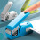 (Blue) Staple Free Stapler Time Saving Effortless Needle Free Handhled Stapler Mini Portable 3