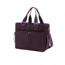 (Purple) Large Insulated Lunch Bag with Multi Pocket Leak-Proof Outdoor Picnic Bag for Camping Travel