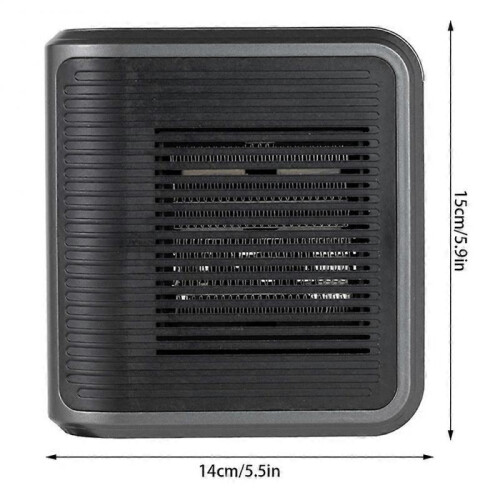 (US plug, Black) Ceramic Mini Heaters PTC-Fast Heating Ceramic Room Small Heaters for Bedroom 1