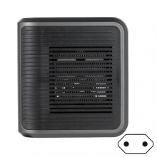 (EU plug, Black) Ceramic Mini Heaters PTC-Fast Heating Ceramic Room Small Heaters for Bedroom