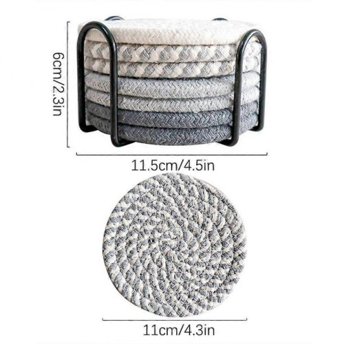 (A) 8Pcs Absorbent Coaster for Drinks Super Absorbent Non-Slip Cup Mats for Coffee Table Tabletop Protection 1