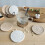 (E) 8Pcs Absorbent Coaster for Drinks Super Absorbent Non-Slip Cup Mats for Coffee Table Tabletop Protection 4