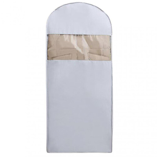 (Small size, Gray) Waterproof Hanging Garment Bag with Compression Zipper, Dustproof, Space-Saving, Protects Jackets, Coats, and Suits