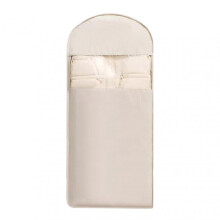 (Large Size, Oat Color) Waterproof Hanging Garment Bag with Compression Zipper, Dustproof, Space-Saving, Protects Jackets, Coats, and Suits