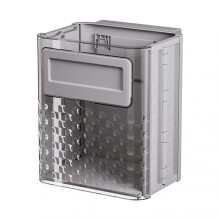 (Grey) Household Foldable Hanging Trash Can Easy Cleaning Sturdy Wastebasket for Home Dressers Room