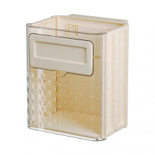 (White) Household Foldable Hanging Trash Can Easy Cleaning Sturdy Wastebasket for Home Dressers Room