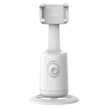 (White) Smart Ai-Compatible with Facial Recognition Smartphone Tripod Following Gimbals Stabilizer for Desktop for Vlog Video Record