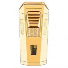 (Gold Brush) Multi-functional Lighter Present for Men Reusable Jet-Flames Lighter for Camping