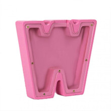 (W) Simple Piggys Bank with Capitals Letter Shape Stylish Saving Money Container Gift for Children's Day