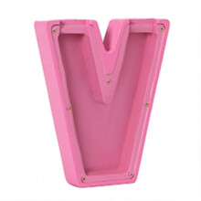 (V) Simple Piggys Bank with Capitals Letter Shape Stylish Saving Money Container Gift for Children's Day