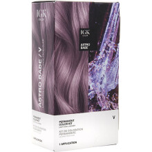 IGK Permanentes Haarfärbeset | V Astro Babe - Heller, kühler Lavendel | 100 % graue Farbabdeckung + Stärkung + Glanz | Ammoniakfrei