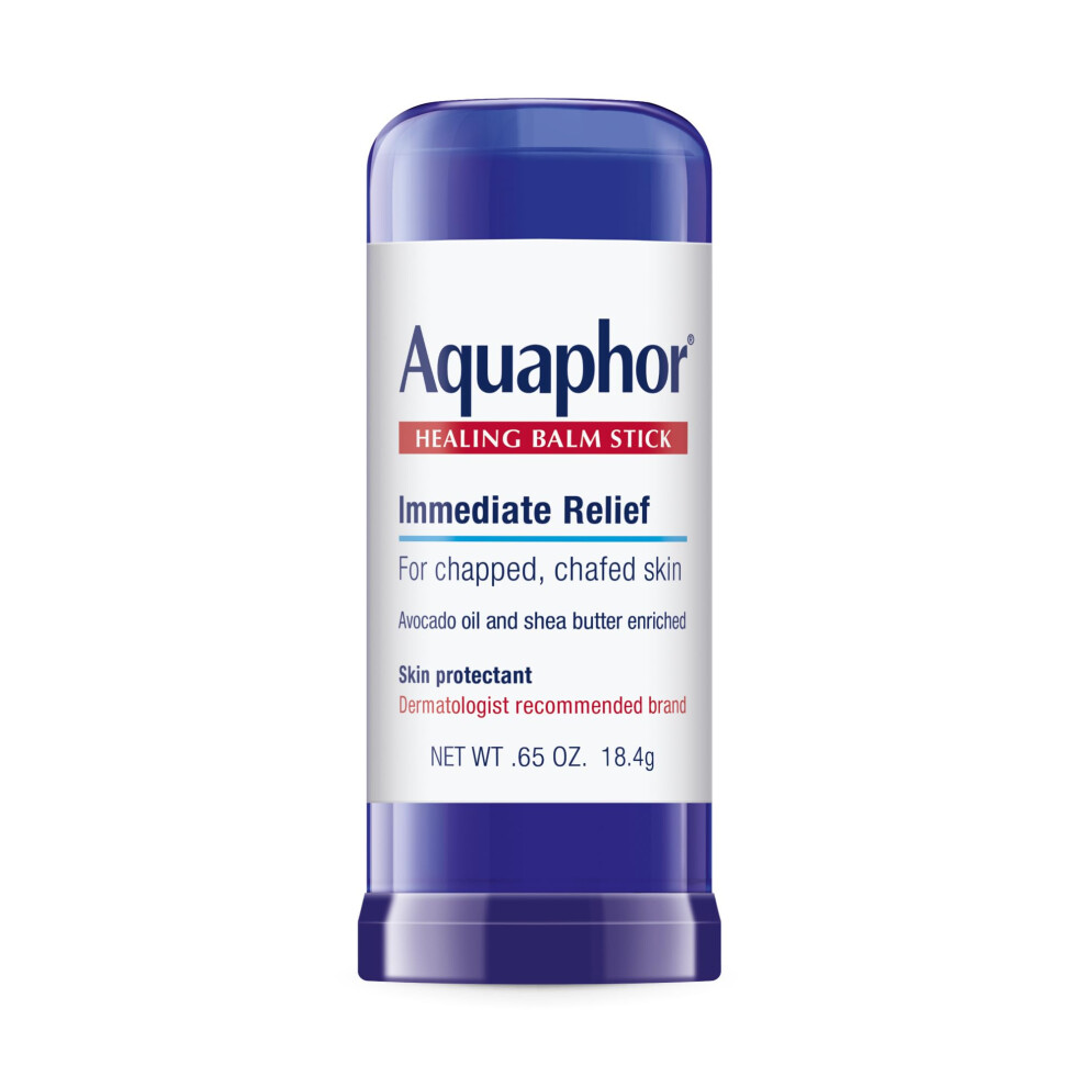 Aquaphor Healing Balm Stick Skin Protectant with Avocado Oil and Shea Butter 0.65 Oz Stick