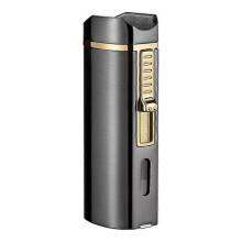 (Colorful Ice) Straight Flames Butane Lighter Multipurpose Portable Metal Lighter for Camping