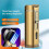 (Black Brushed) Straight Flames Butane Lighter Multipurpose Portable Metal Lighter for Camping 5