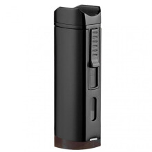 (Silver Ice) Straight Flames Butane Lighter Multipurpose Portable Metal Lighter for Camping