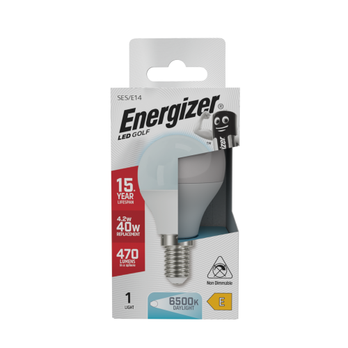 Energizer Energizer LED Golf E14 (SES) Bulb 470lm 4.2W 6500K (Daylight) 1 Pack