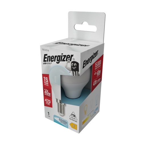 Energizer Energizer LED Golf E14 (SES) Bulb 470lm 4.2W 6500K (Daylight) 1 Pack 1