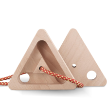 Rock Climbing Hangboard Set of 2,  Wooden Hangboard Climbing Rings