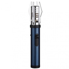 (Frosted Blue) Windproof Butane Lighter Refillable Windproof Pocket Butane Lighter for Camping Lighting