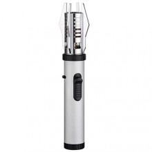 (Frosted Silver) Windproof Butane Lighter Refillable Windproof Pocket Butane Lighter for Camping Lighting