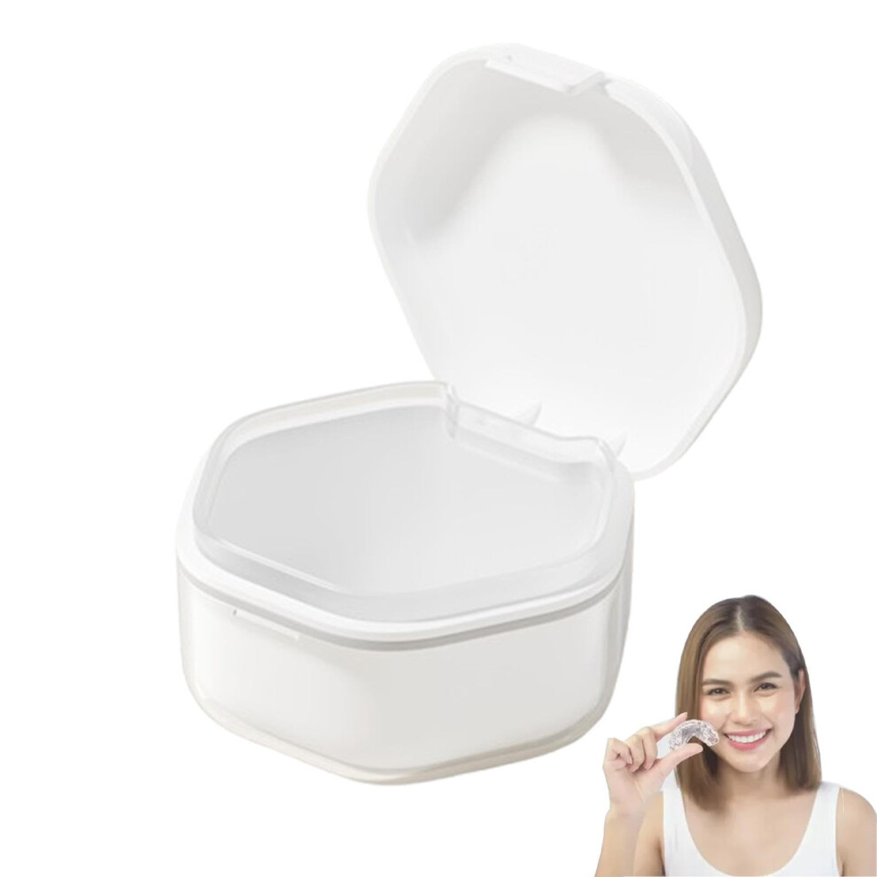 Tooth cup, portable, leakproof False Teeth Container, with lid, waterproof, for home, office