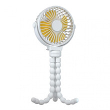 (White) Portable Wrapable Fan for Strollers Handle Non-Slip Sturdy Tabletop Fan for Homes/Outdoor Travel