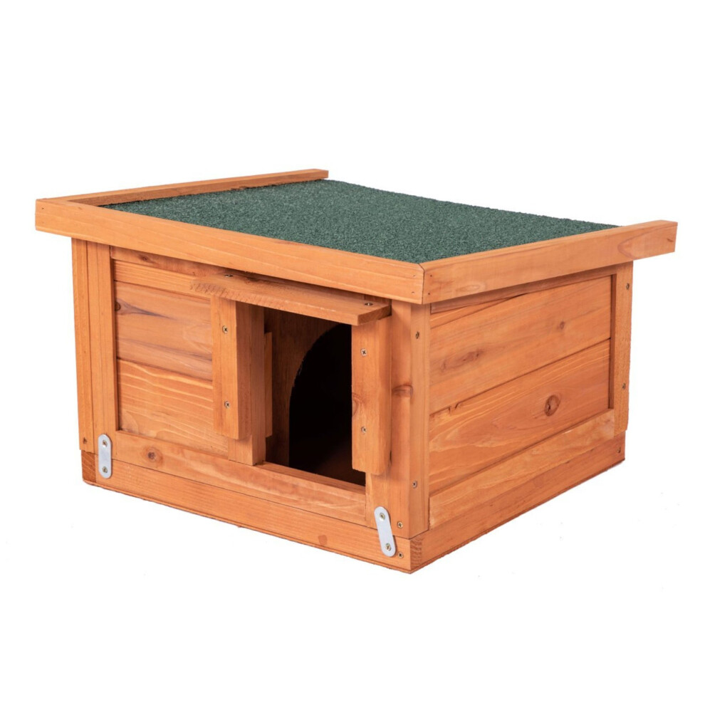 Oypla Wooden Hedgehog House Hibernation Shelter 360x240x400mm