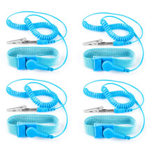 Antistatic bracelet, 4 pieces, ESD bracelets, grounding band with earth cable