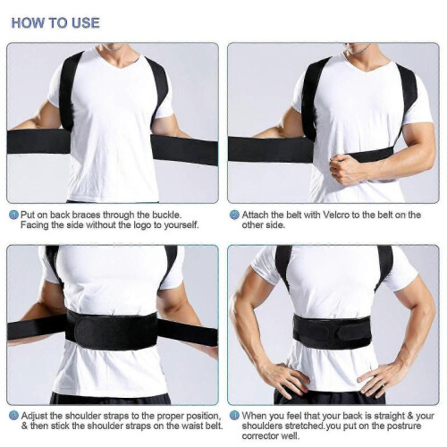 (S) Back Corrector Straightener -posture Corrector Full Back Brace For Women & Men - Posture Correction 2